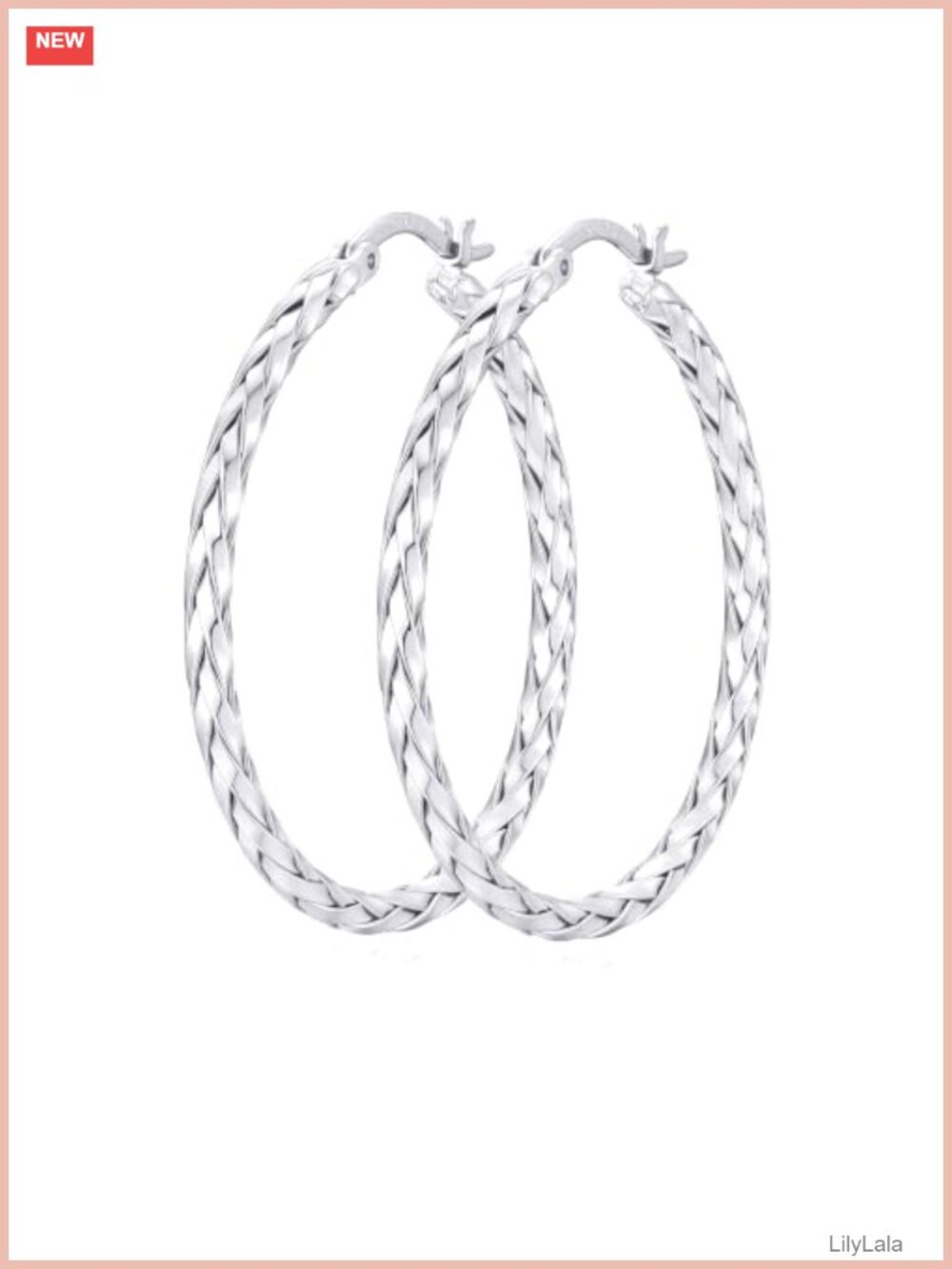 925 Sterling Silver Post Hoop Earrings 14K Gold Plated Twisted Hoops